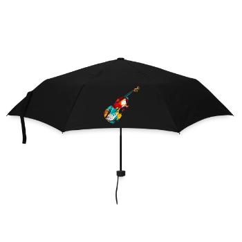 Brummender Kontrabass Jazzorchester - Regenschirm (klein) - Schwarz - Vorne