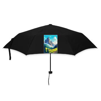 Dolomites Italy Vintage Travel Poster Souvenir WPA - Umbrella (small) - black - Front