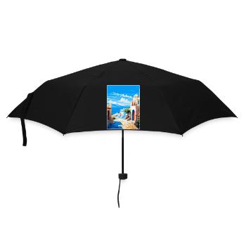 Kos Griechenland Vintage Reise Poster Souvenir Souvenir - Regenschirm (klein) - Schwarz - Vorne