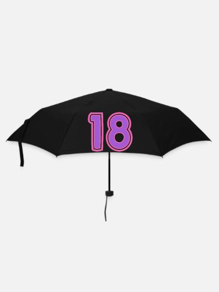 18. 18 ANS. 18e ANNIVERSAIRE. ANNIVERSAIRE 18 ANS. - Parapluie standard - noir