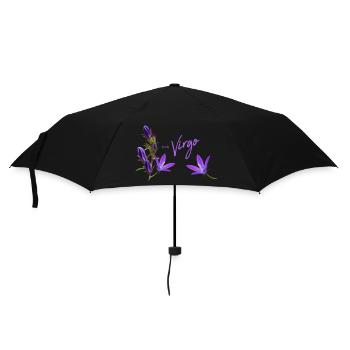 Jungfrau Sternzeichen Jungfrau Glockenblume - Regenschirm (klein) - Schwarz - Vorne