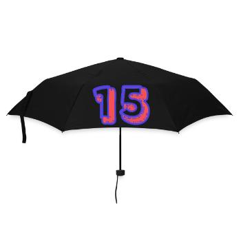 15. 15 ANS. 15e ANNIVERSAIRE. ANNIVERSAIRE 15 ANS. - Parapluie standard - noir - Devant