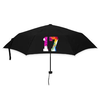 NUMMER 17 JAHRE ALT 17. GEBURTSTAG - Regenschirm (klein) - Schwarz - Vorne