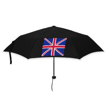 UK GB Flag 3-color - Regenschirm (klein) - Schwarz - Vorne