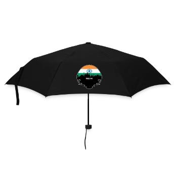 Delhi Indien Flagge Skyline Silhouette Reisen - Regenschirm (klein) - Schwarz - Vorne
