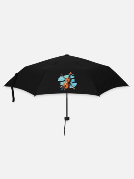 Eleganter Geigenbogen Virtuose - Regenschirm (klein) - Schwarz