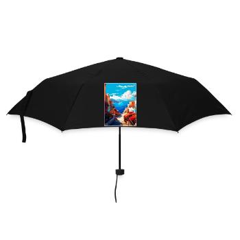 Crète Grèce Affiche de voyage vintage WPA Souvenir - Parapluie standard - noir - Devant