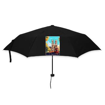 Westminster Abbey London England Uk Travel Poster - Umbrella (small) - black - Front
