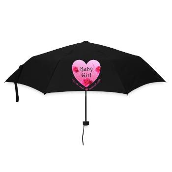 baby girl - Regenschirm (klein) - Schwarz - Vorne