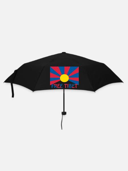 free tibet flagge - Regenschirm (klein) - Schwarz