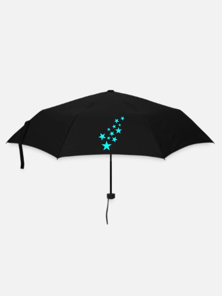 Stern Sternchen Muster Symbol - Regenschirm (klein) - Schwarz