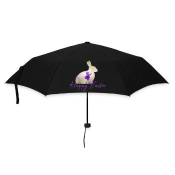 Happy Easter - Regenschirm (klein) - Schwarz - Vorne