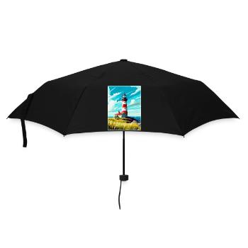 Plymouth England Uk Vintage Travel Poster Souvenir - Umbrella (small) - black - Front