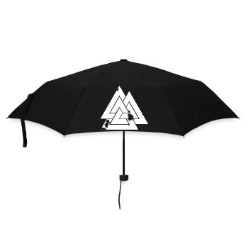 Valknut - Regenschirm (klein) - Schwarz - Vorne