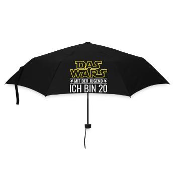20. Geburtstag Das wars mit der Jugend  - Regenschirm (klein) - Schwarz - Vorne