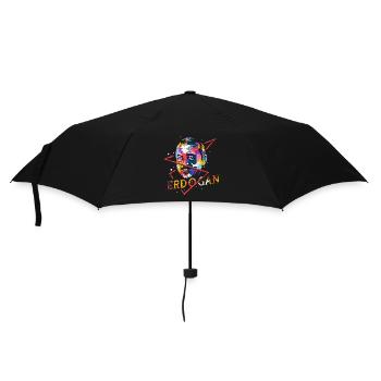 Spöttischer Erdogan Boxhandschuh - Regenschirm (klein) - Schwarz - Vorne