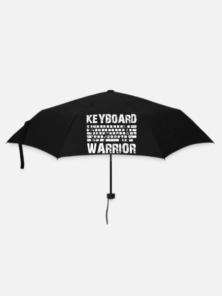 Keyboard Warrior - Regenschirm (klein) - Schwarz