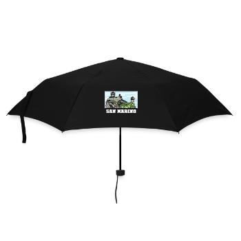 Winzige San Marino Festungsstadt - Regenschirm (klein) - Schwarz - Vorne