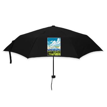 Anchorage Alaska Vintage Reiseposter Souvenir - Regenschirm (klein) - Schwarz - Vorne