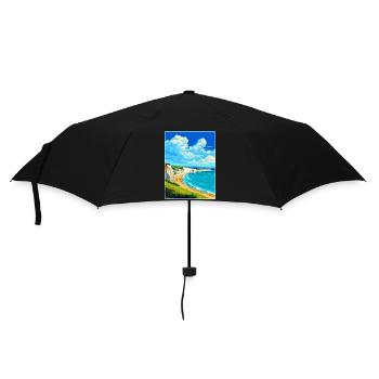 Isle Of Wight Vintage Travel Poster WPA Souvenir - Umbrella (small) - black - Front