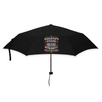 Bonus Papa - Regenschirm (klein) - Schwarz - Vorne