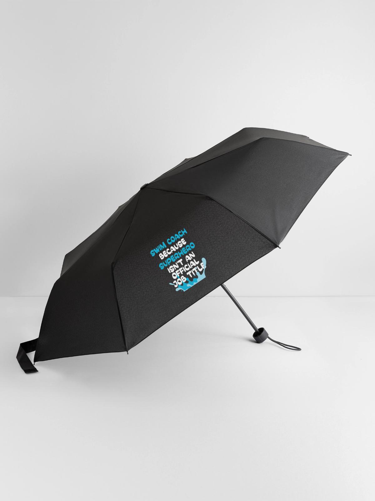 Schwimmlehrer - Regenschirm (klein) - Schwarz - Vorne