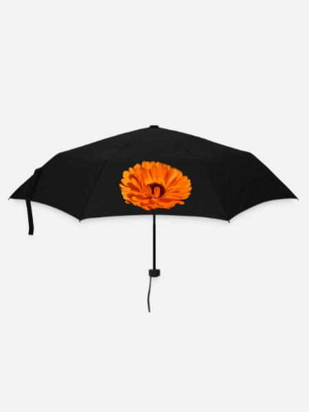 Ringelblume - Regenschirm (klein) - Schwarz