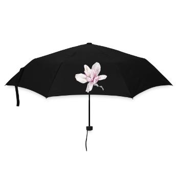 Blume - Regenschirm (klein) - Schwarz - Vorne