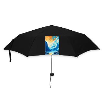 Bodo Norwegen Vintage Reiseposter WPA Kunst Souvenir - Regenschirm (klein) - Schwarz - Vorne