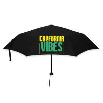 California Vibes USA Bundesstaat Amerika Kaliforni - Regenschirm (klein) - Schwarz - Vorne