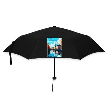 Karlstad Schweden Vintage Reiseplakat Souvenir WPA - Regenschirm (klein) - Schwarz - Vorne