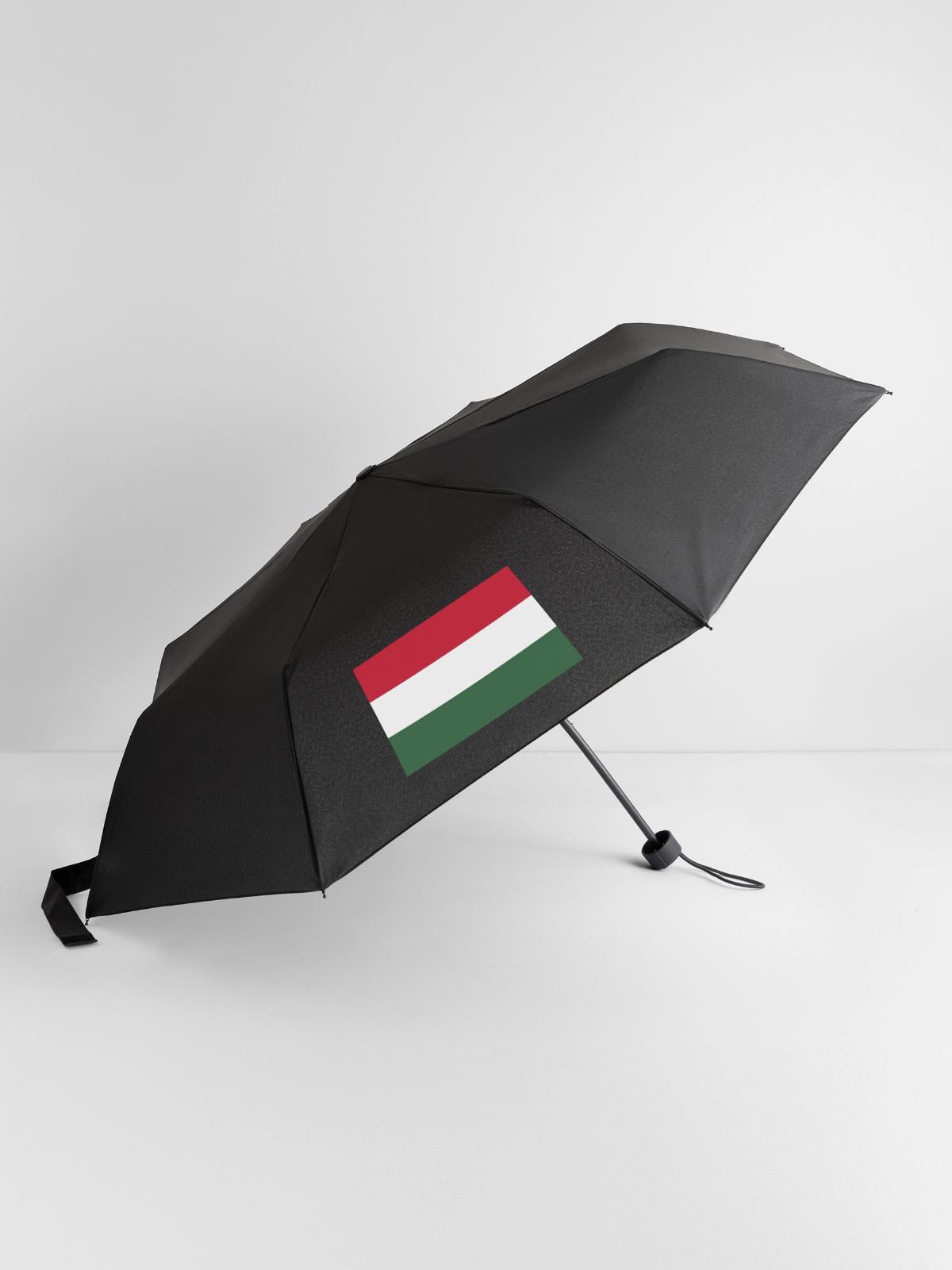 Ungarn Flagge - Regenschirm (klein) - Schwarz - Vorne