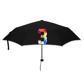 NUMMER 3 JAHRE 3. GEBURTSTAG - Regenschirm (klein) - Schwarz - Vorne