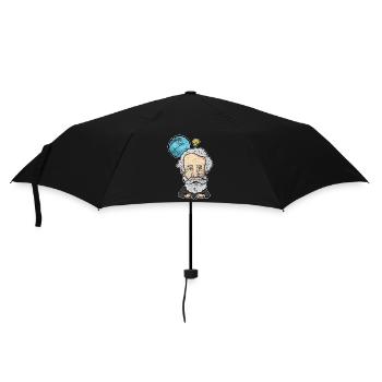 Abenteuerlicher Jules Verne Klassiker - Regenschirm (klein) - Schwarz - Vorne