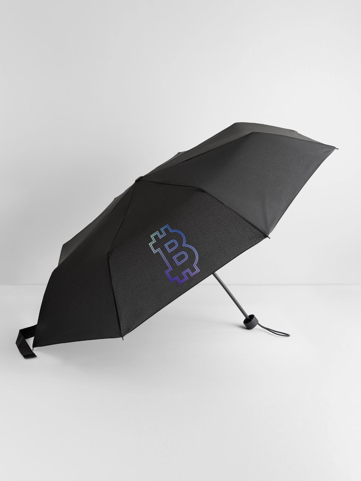 Bitcoin bitcoin BITCOIN Bitcoins bitcoins - Regenschirm (klein) - Schwarz - Vorne