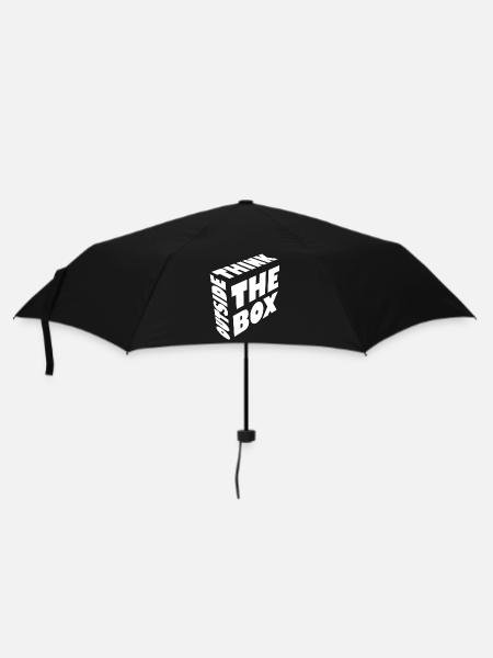 Think outside the box - Regenschirm (klein) - Schwarz