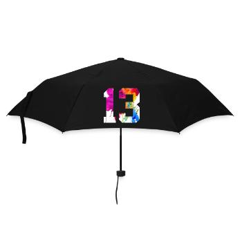NUMBER 13 YEARS OLD 13TH BIRTHDAY - Umbrella (small) - black - Front