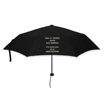 Einmal mit Profis arbeiten - Regenschirm (klein) - Schwarz - Vorne