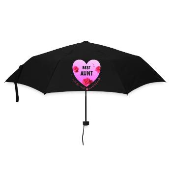 best aunt - Regenschirm (klein) - Schwarz - Vorne