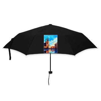 Krakau Polen Vintage Reiseplakat WPA Souvenir - Regenschirm (klein) - Schwarz - Vorne