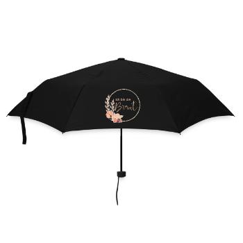 Ich bin die Braut - Regenschirm (klein) - Schwarz - Vorne
