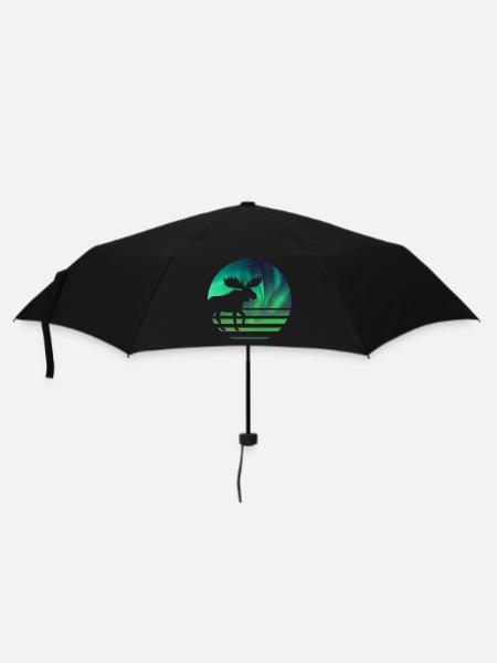 Elch - Regenschirm (klein) - Schwarz