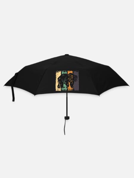 Bär - Regenschirm (klein) - Schwarz