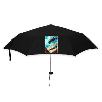 Carpinteria Bluffs Kalifornien Reiseposter - Regenschirm (klein) - Schwarz - Vorne