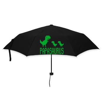 Papa Père Papasaurus rétro - Parapluie standard - noir - Devant