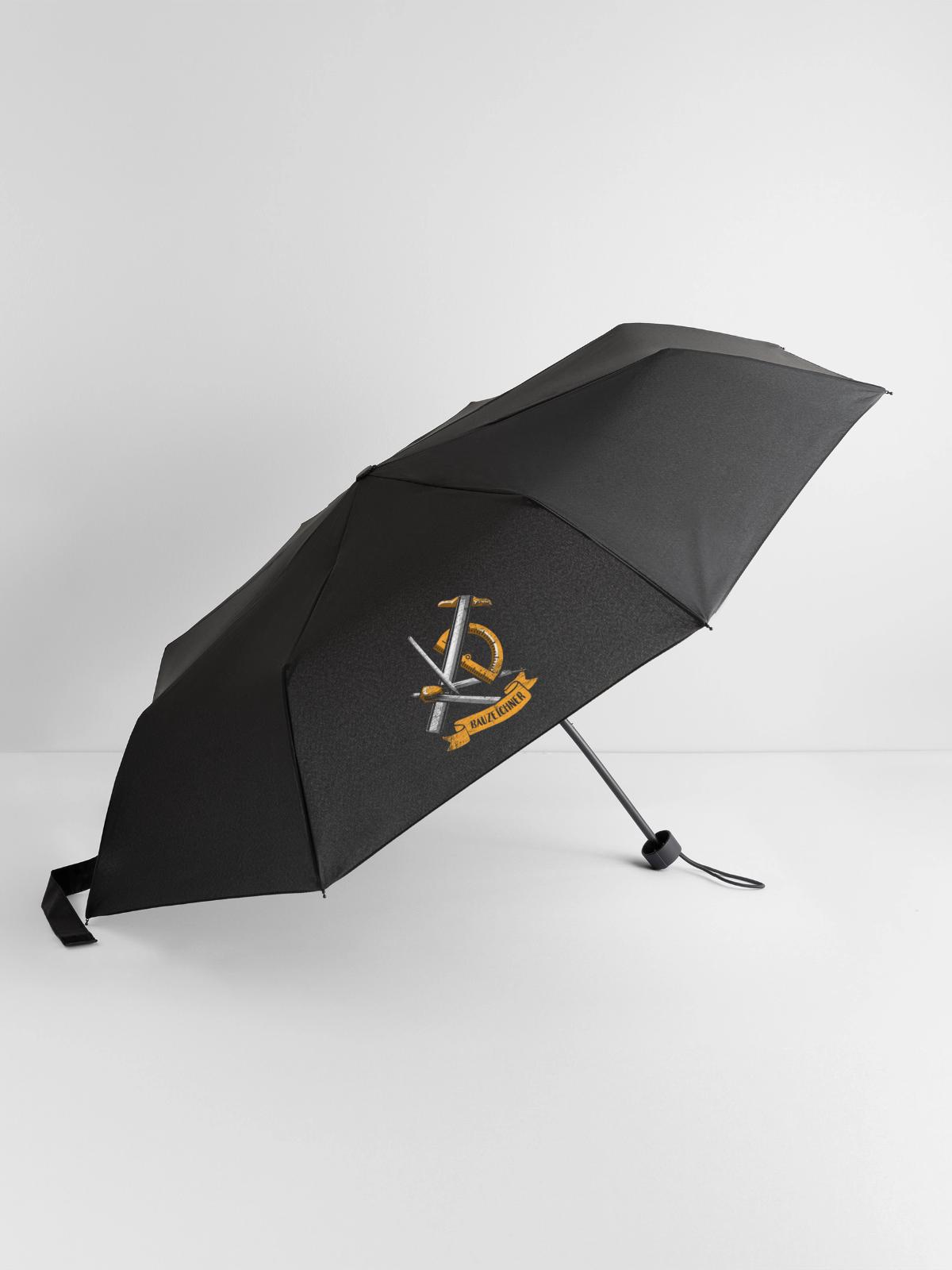 Kreativer Bauzeichner Baustelle - Regenschirm (klein) - Schwarz - Vorne