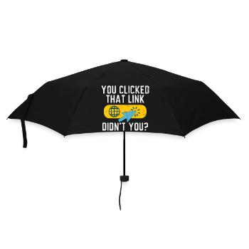 Bei Cyberangriffen einfach Kabel ziehen - Regenschirm (klein) - Schwarz - Vorne