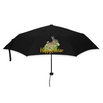 Happy Easter rabbit - Regenschirm (klein) - Schwarz - Vorne