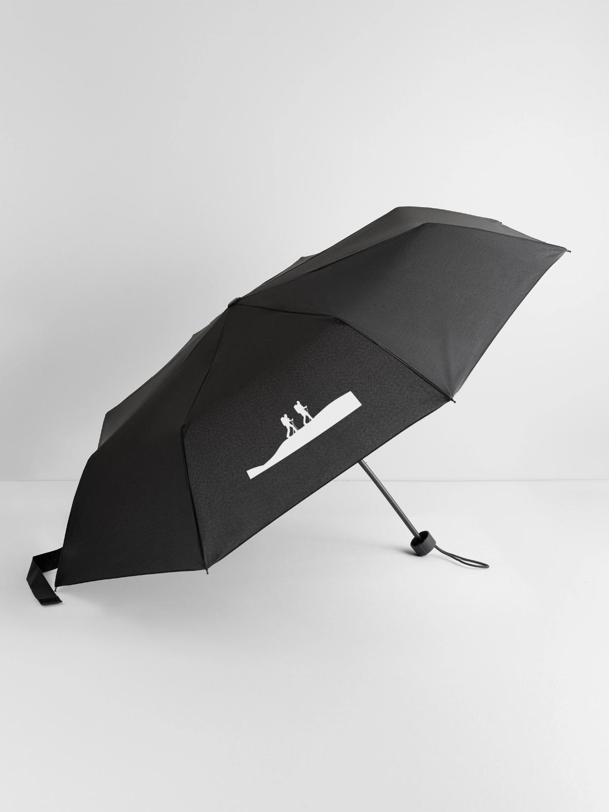 Jakobsweg - Regenschirm (klein) - Schwarz - Vorne
