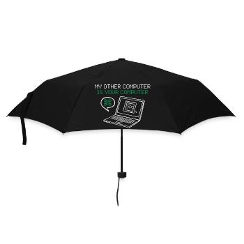 Hacker Mein Anderer Computer Ist Deiner - Regenschirm (klein) - Schwarz - Vorne